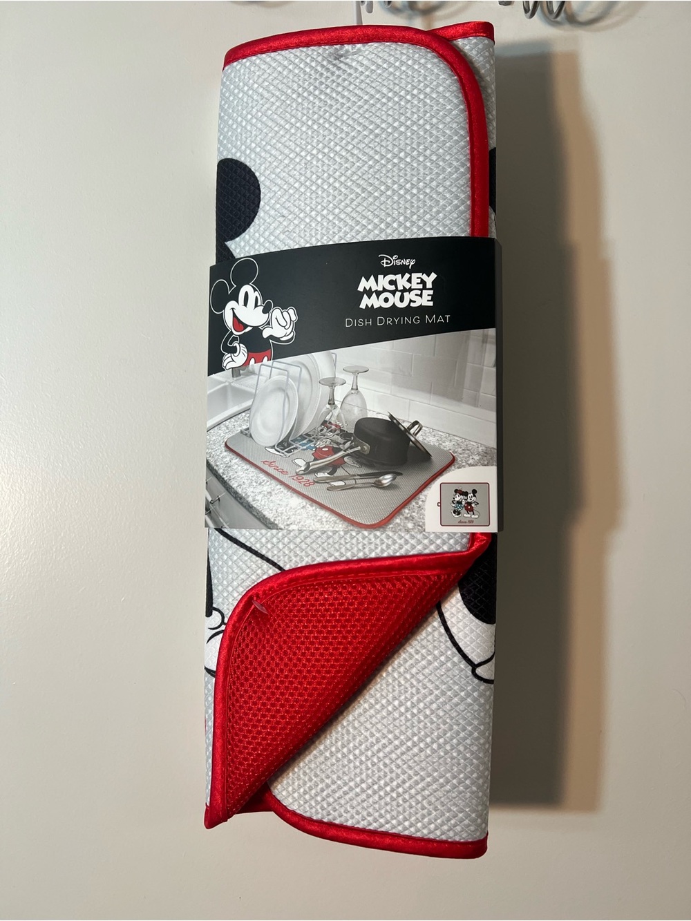 Mickey Mouse and Minnie Mouse Dish Drying Mat / Disney / NEW